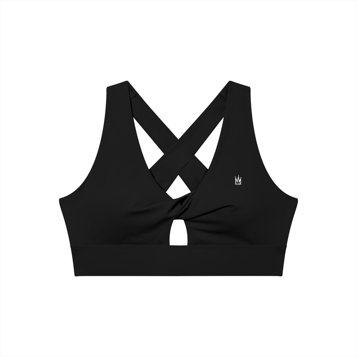 Twist-Front V-Neck Bra