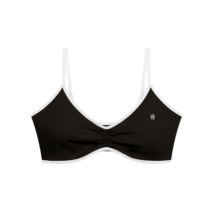 Colorblock Ruched V-Neck Bra