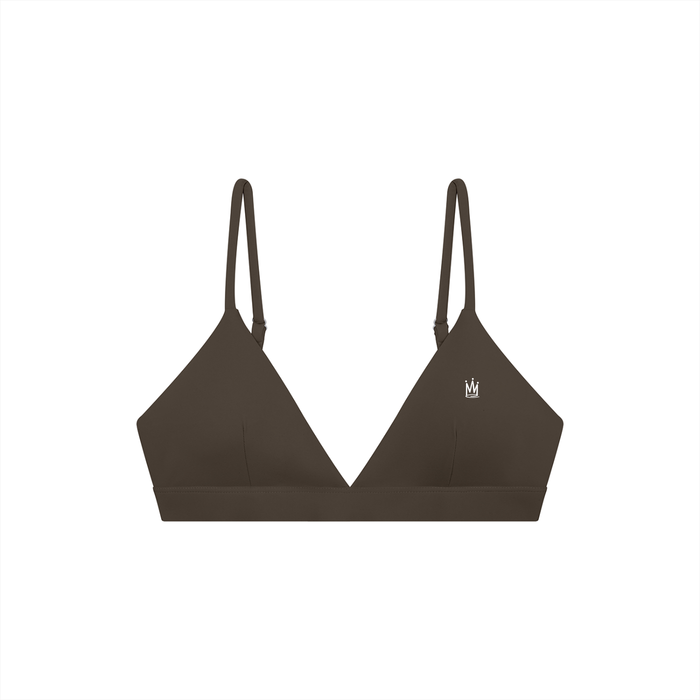 Cropped V-Neck Bra