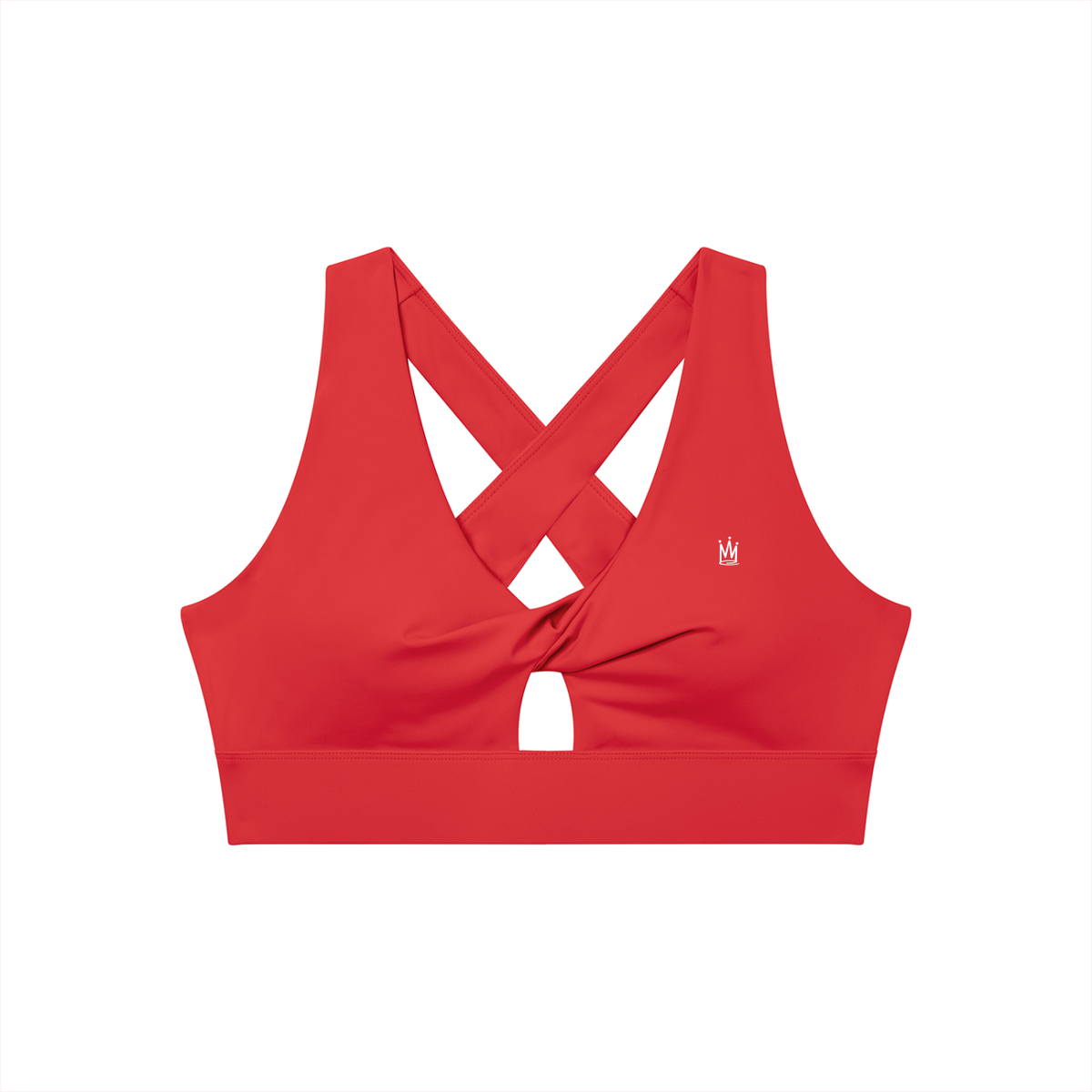 Twist-Front V-Neck Bra