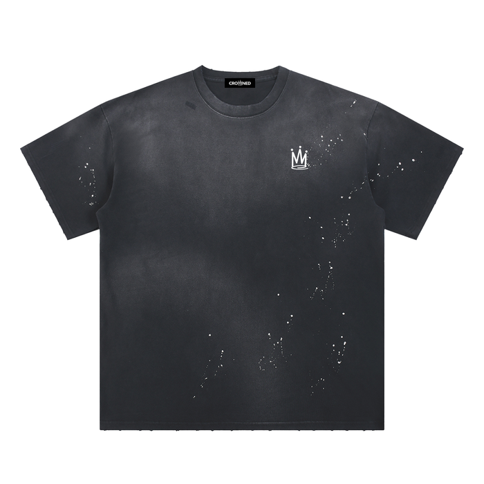 Hand-Frayed Splatter Tee