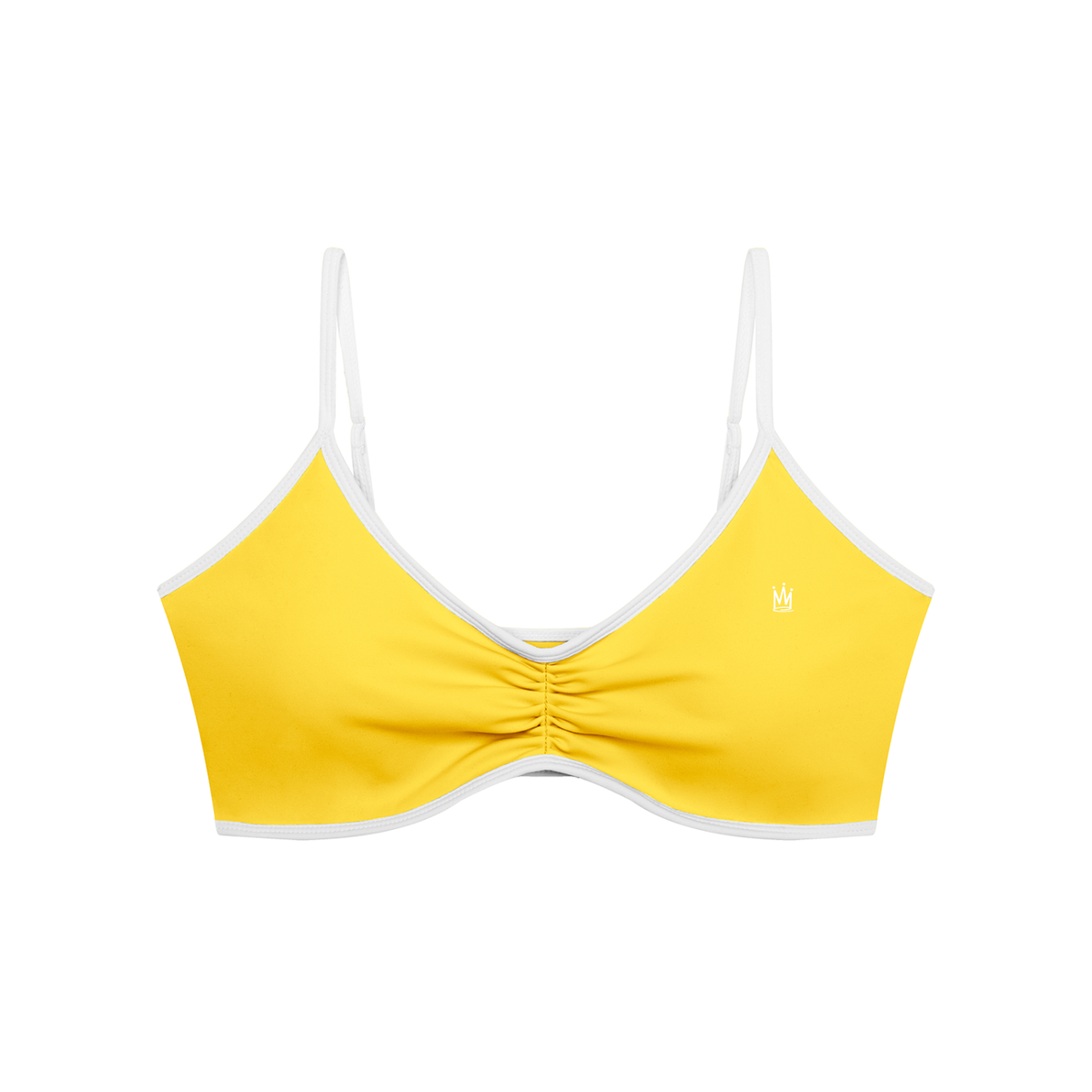 Colorblock Ruched V-Neck Bra