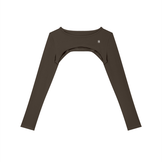 Cutout Long-Sleeve Yoga Shrug