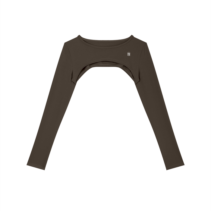 Cutout Long-Sleeve Yoga Shrug