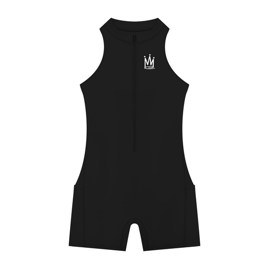 Quarter-Zip Sculpt Romper